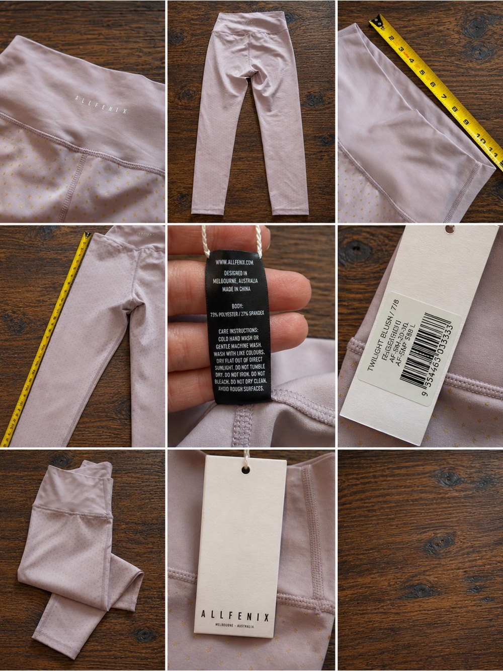ALLFENIX Pink High-Waist Leggings, Large